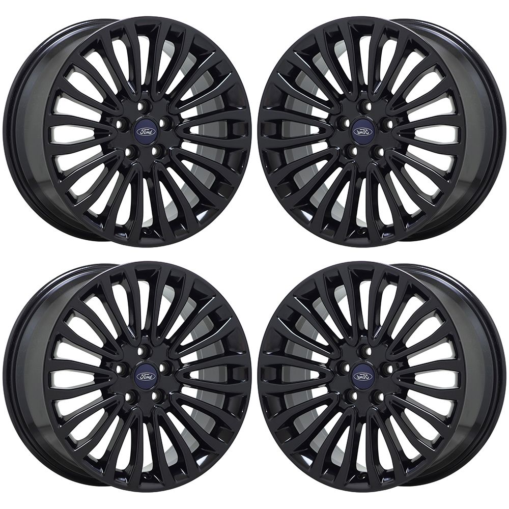18" Ford Fusion Lincoln MKZ Gloss Black wheels rims Factory OEM set 10121